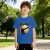 Kids Printed Round Neck Short Sleeve Loose Fit T-Shirt Casual Summer Top