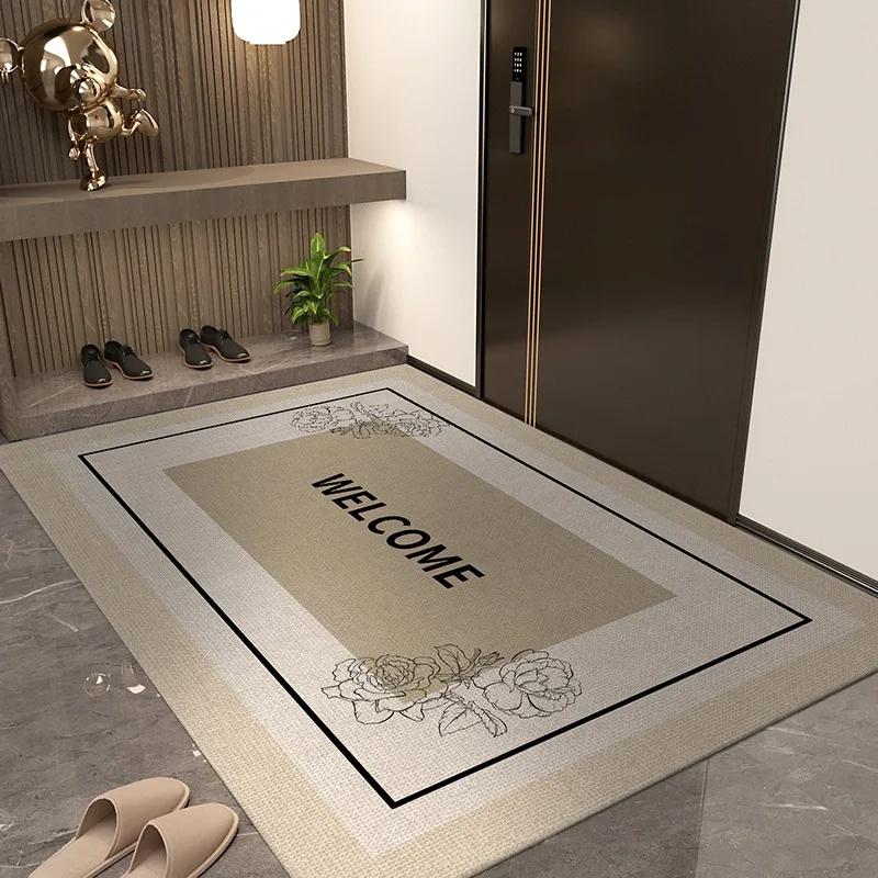 Entrance Door Mat Rectangular Doormat Hall Living Room Carpet Modern Rug Home Decoration Non-slip Floor Mats