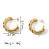 Stainless Steel Geometric Earrings For Women Gold Color Drop Stud