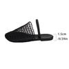 Women Summer Thin Band Braid Mesh Sandals Hollow Two Ways To Wear Slides Women Comfy Round Toe Flats Mules Travel Beach Slippers