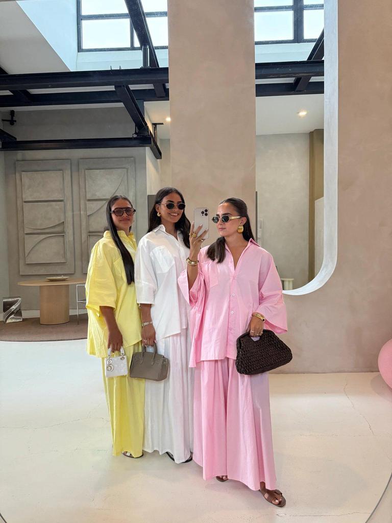 2025 Summer Yellow Pleated Women's Casual Shirt and Loose Pants Set - European and American Design.