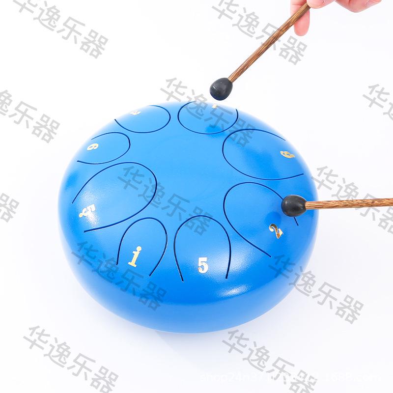 8-Inch 8-Note Ethereal Hand Drum - Sanskrit Xuan Lotus Dust Drum for Beginners