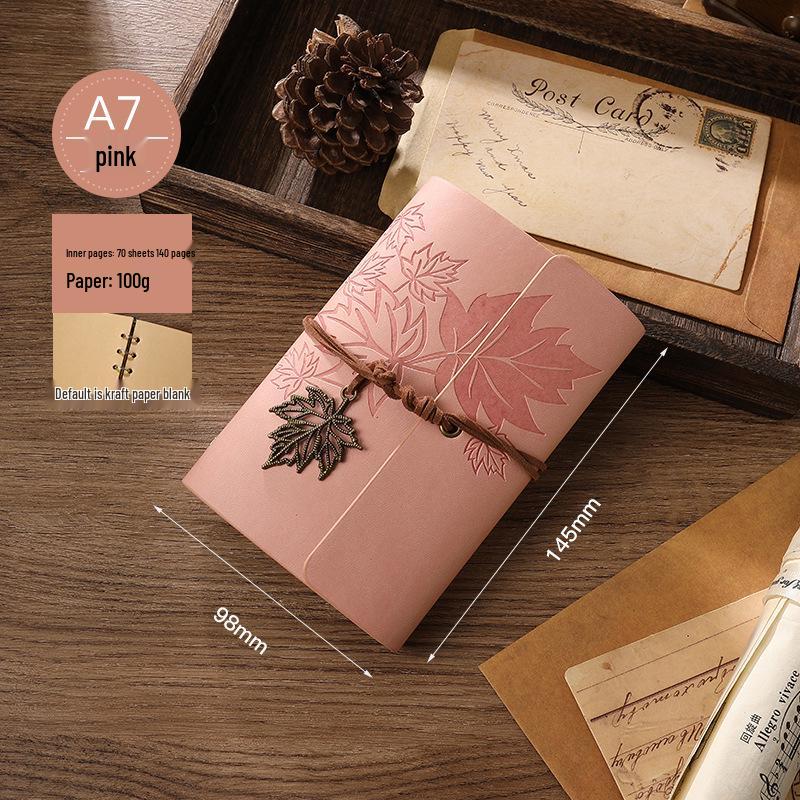 Draagbaar Kraftpapier Reisaanmeldboek: Losbladig DIY Dagboek Notitieboek