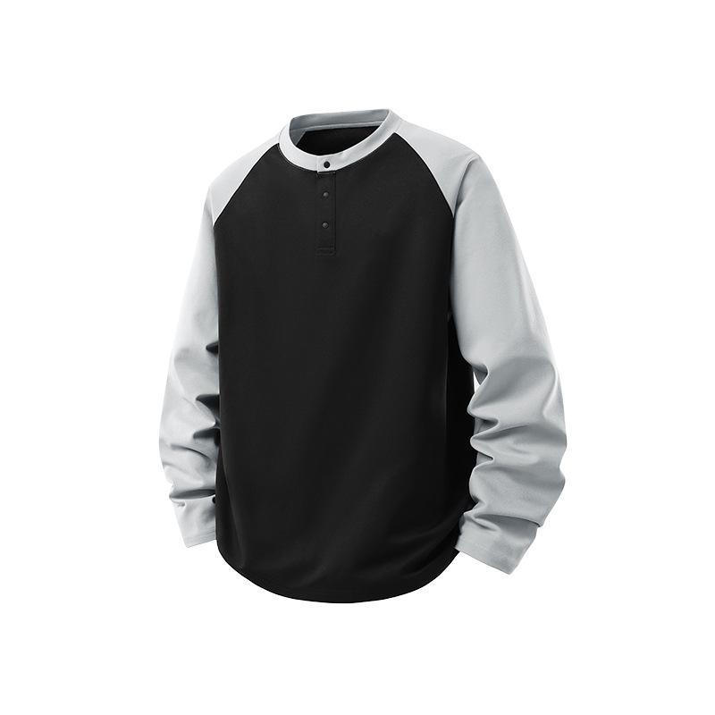 Color-Blocked Drop-Shoulder Round-Neck Comfortable Skin-Friendly Top—Stylish Casual T-Shirt