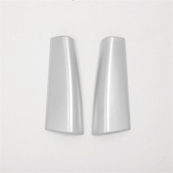 2×Silver ABS Central Console GPS Navigation Cover For BMW 5 Series F10 2014-2017