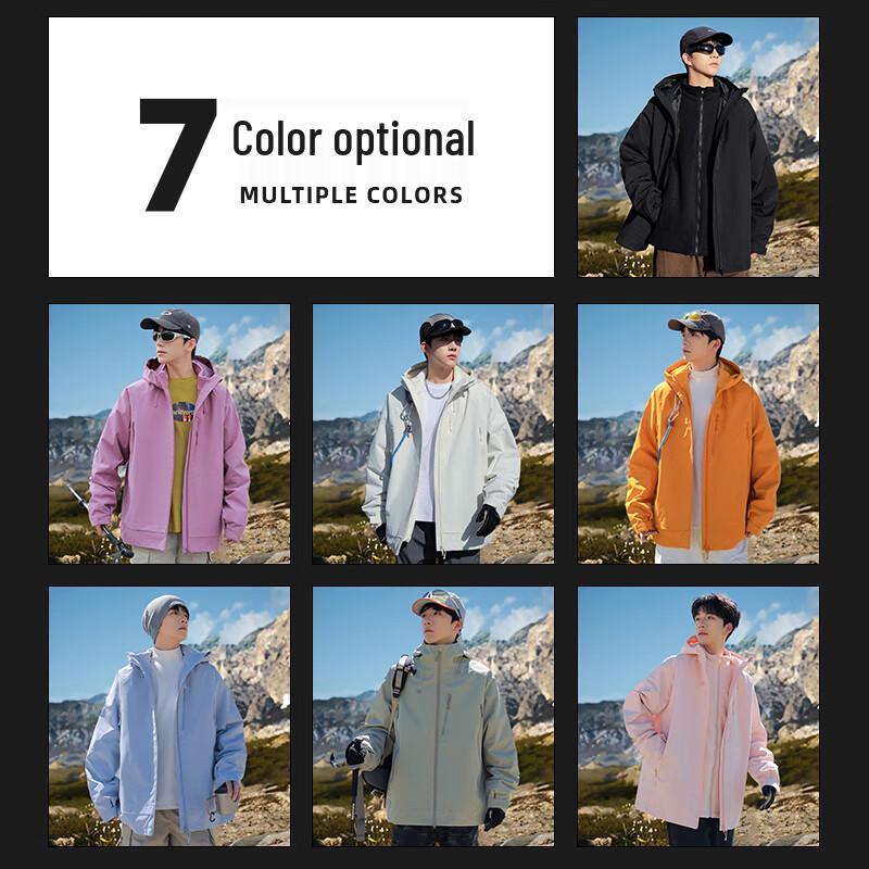JEANSWEST 3-in-1 Unisex Outdoor Windbreaker Jacket
