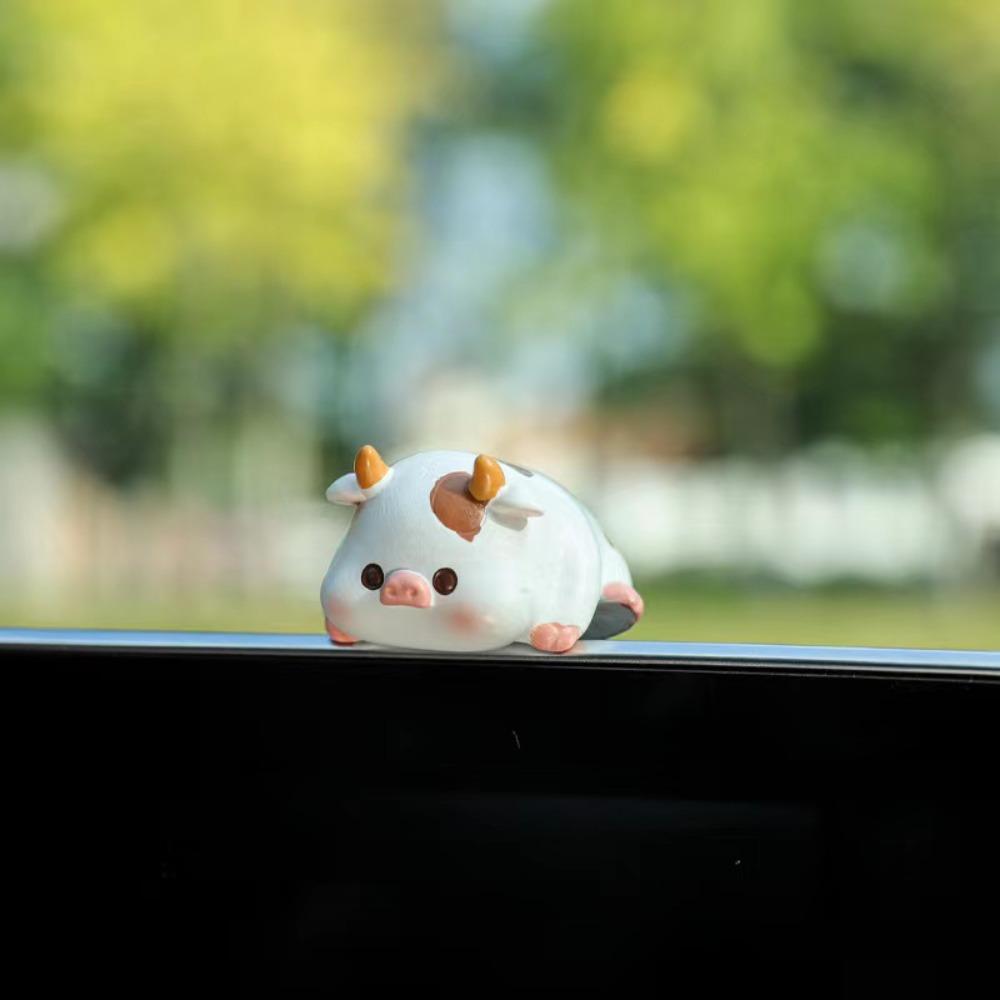 

Panda Pig Little Animal Ornaments TV Screens Center Console Figurines Office Home Cow