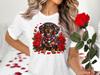 Valentine Dachshund T-Shirt, Floral Heart Dog Tee