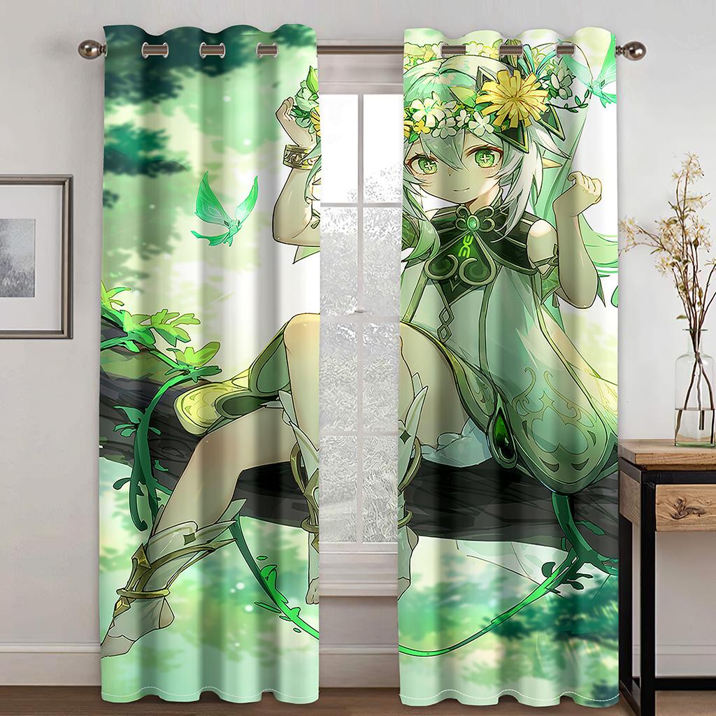 3D Sexy Cartoon Beauty Game Character Curtains 2 Panel for Boys Girls Room Bedroom Living Room Decor