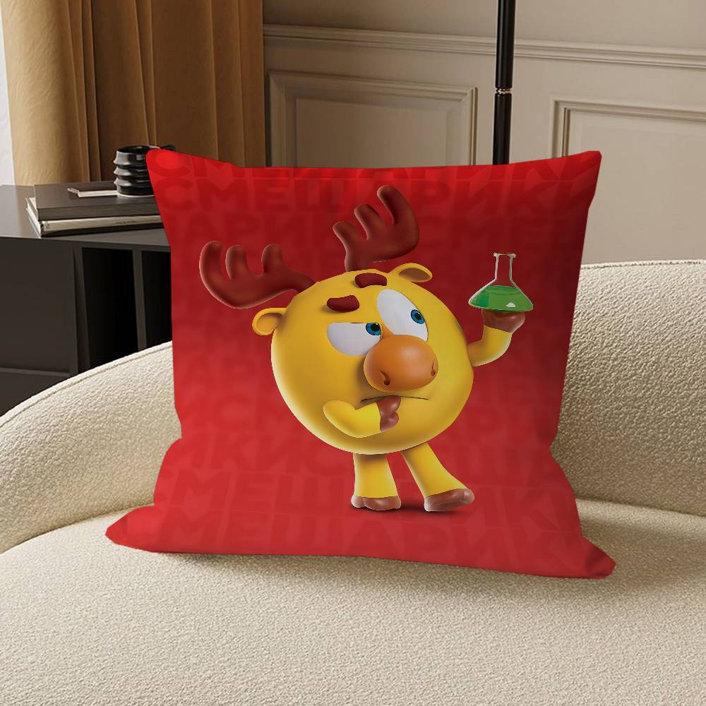 Cartoon S-Smeshariki Pillow Gift Home Office Decoration Bedroom Sofa Car Cushion Cover Case 45x45