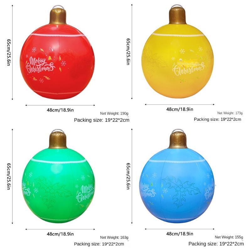 PVC Inflatable Christmas Ball Garden Decoration Lantern Ball Christmas Supplies Toy Atmosphere Ball