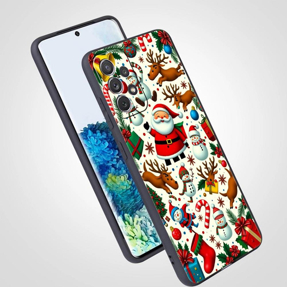 Frohe Weihnachten Handyhülle für Samsung Galaxy A55 A35 A15 A14 A13 A25 A54 A51 A71 A72 A73 A32 A52 A41 5G Weiche TPU-Schale Fundas