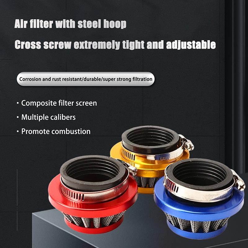 1 Piece Push Mini Moto Pocket Bike Atv Quad Motorcycle Parts Universal 35Mm-60Mm Air Filter Clearner For Gas Motorized Bicycle