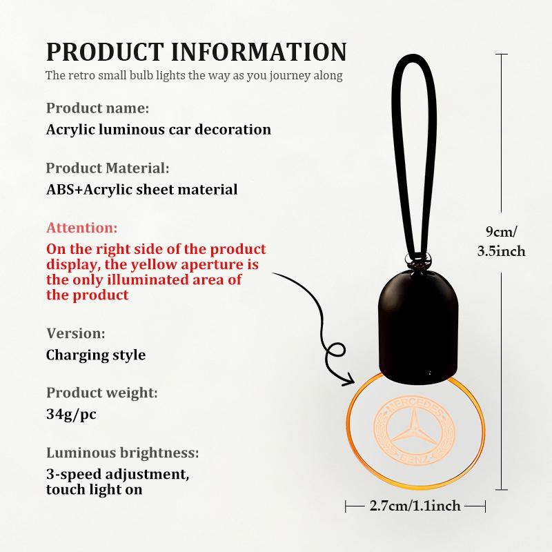AABGW1 For Benz Car Rearview Mirror Decoration Acrylic Retro Light Automotive Interior Accessories Exclusive AMG SPRINTER V CLASS VIANO