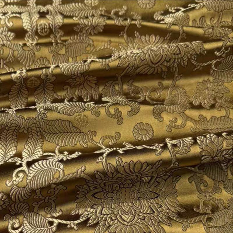 Tejido Jacquard de Brocado Elegante con Patrones Auspiciosos Ancho 75 para Diseño DIY Material de Costura Tela para Vestido Cheongsam Prenda de Satén