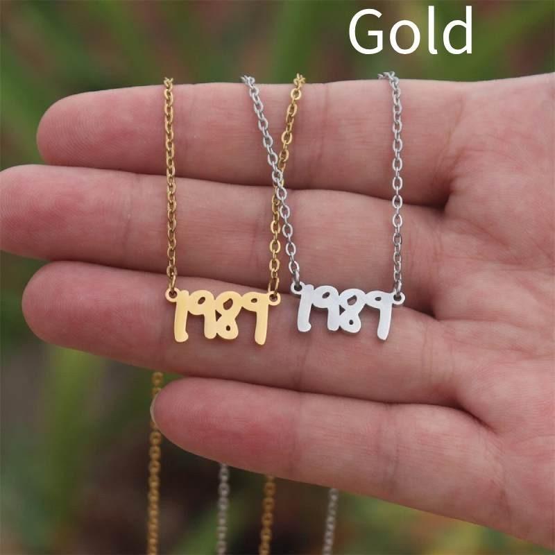 Taylor Digital Swift Signature Stainless Steel Necklace Pendant Letter Fashion