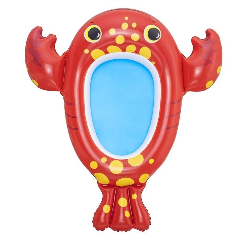 Children's Water Boat 1PCS Cartoon Crayfish Inflatable Waterproof Floating Sitting Circle Water Play Swimming Pool Toys