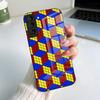 Cool Funny Rubiks Cube Phone Case For Samsung S26 S25 S24 FE S23 S22 S21 Plus S20 Ultra Note20Ultra Black Glass Cover