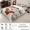 3Pc Christmas Snowman Printed Bedding Set  Coreless Soft Comfortable Multiple Sizes Machine Washable 1 Duvet Cover 2 Pillowcases