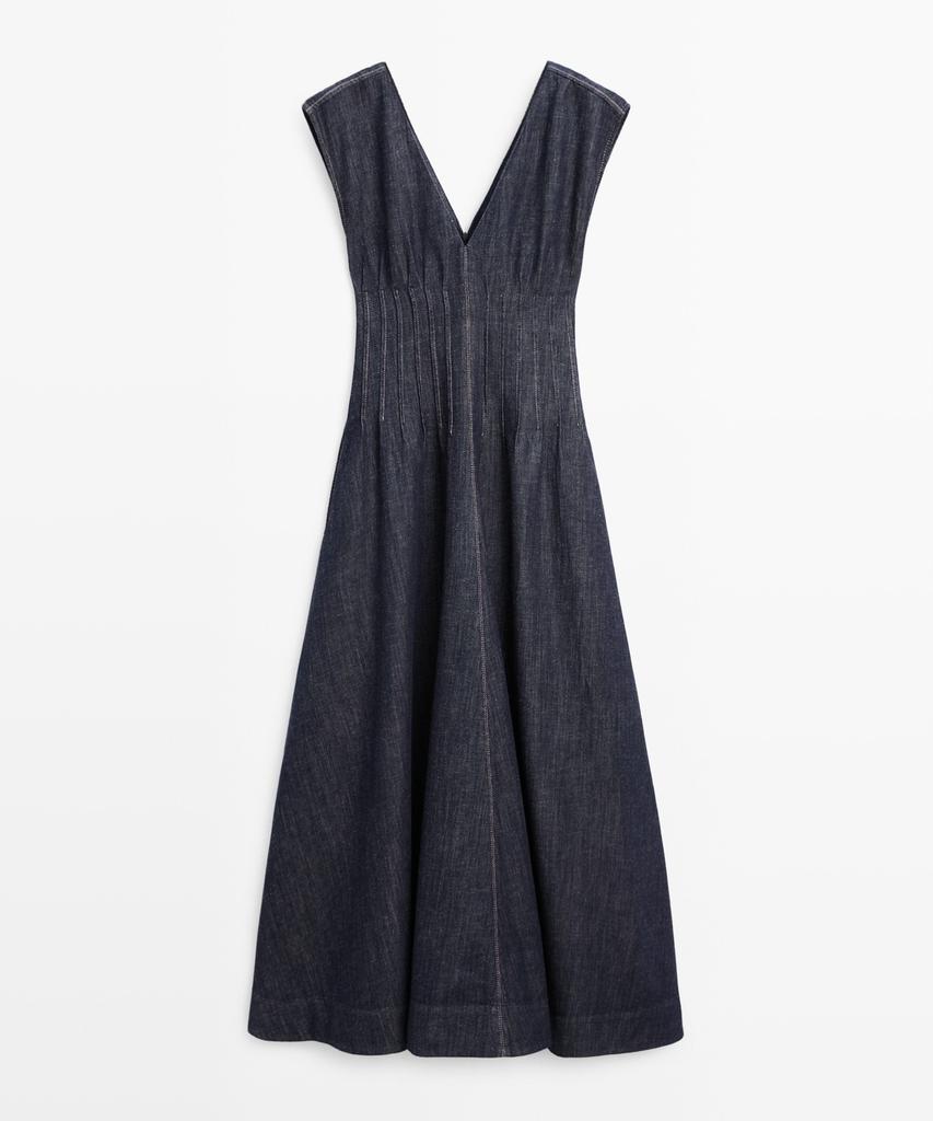 Masimodutti Denim Midi Dress