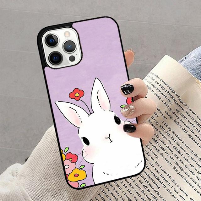 Cartoon Rabbit Bunny Phone Case For iPhone 17 Air 14 13 12 16Pro Max 15 Plus Max Cover Shell