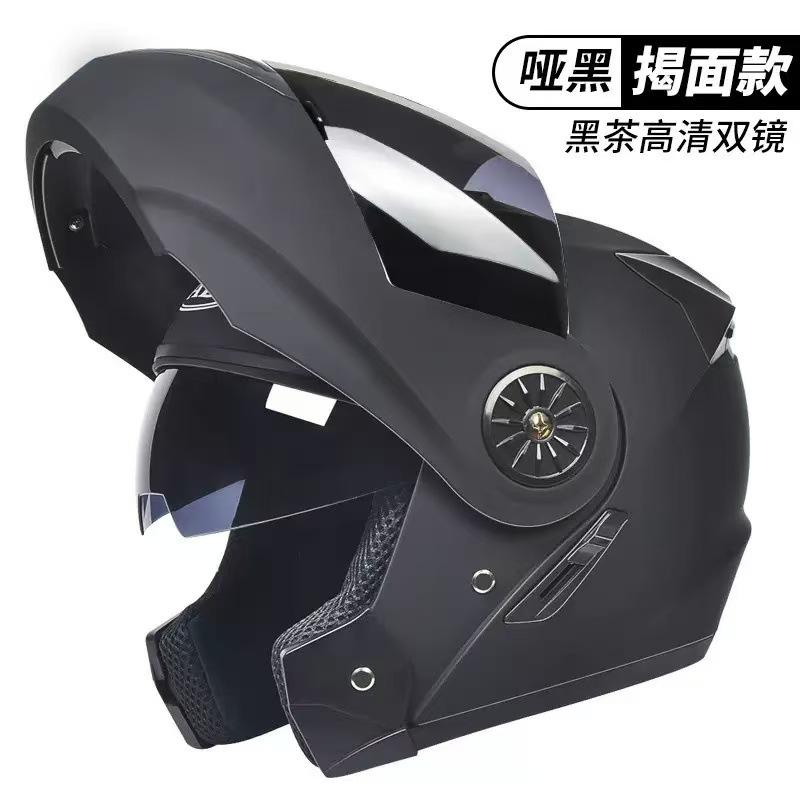 Specially designed for electric motorcycle helmets, men's and women's open-face helmets with dual mirror design, full-face helmet with