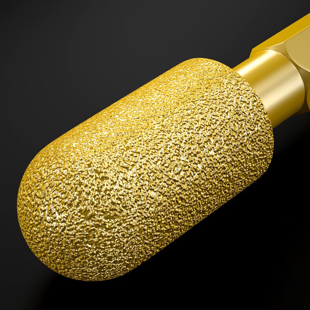 Sześciokątny trzpień Diamentowa główka szlifierska do precyzyjnego dłutowania Bit na szkle Stali nierdzewnej Kamieniu do narzędzia obrotowego