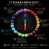 Braccialetto in Pietra Naturale 7 Chakra Braccialetto con Perline di Cristallo Arcobaleno Braccialetto Elastico Energia Reiki Meditazione Yoga per Donne Uomini DB-7