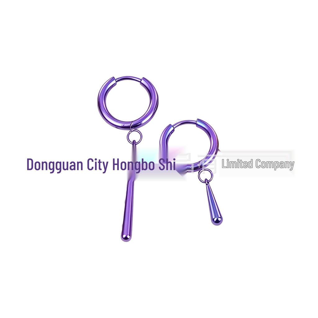 F136 Titanium Water Drop Pendant Earrings & G23 Titanium Anodized Hoop for Body Piercing