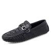 Fashion Fashion Genuine Leather Man Loafers Classic Slip-on Casual Shoes Business Men Moccasins Crocodile Pattern Non-slip Driving Shoes