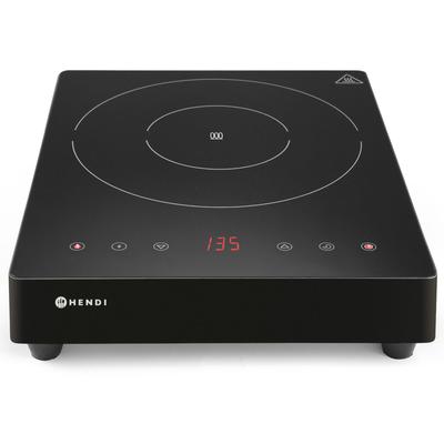 Portable Induction Cooker with Touch Panel, 1 Heating Zone, Black Line, Diameter 28 Cm, 3500 W, Hendi 239421