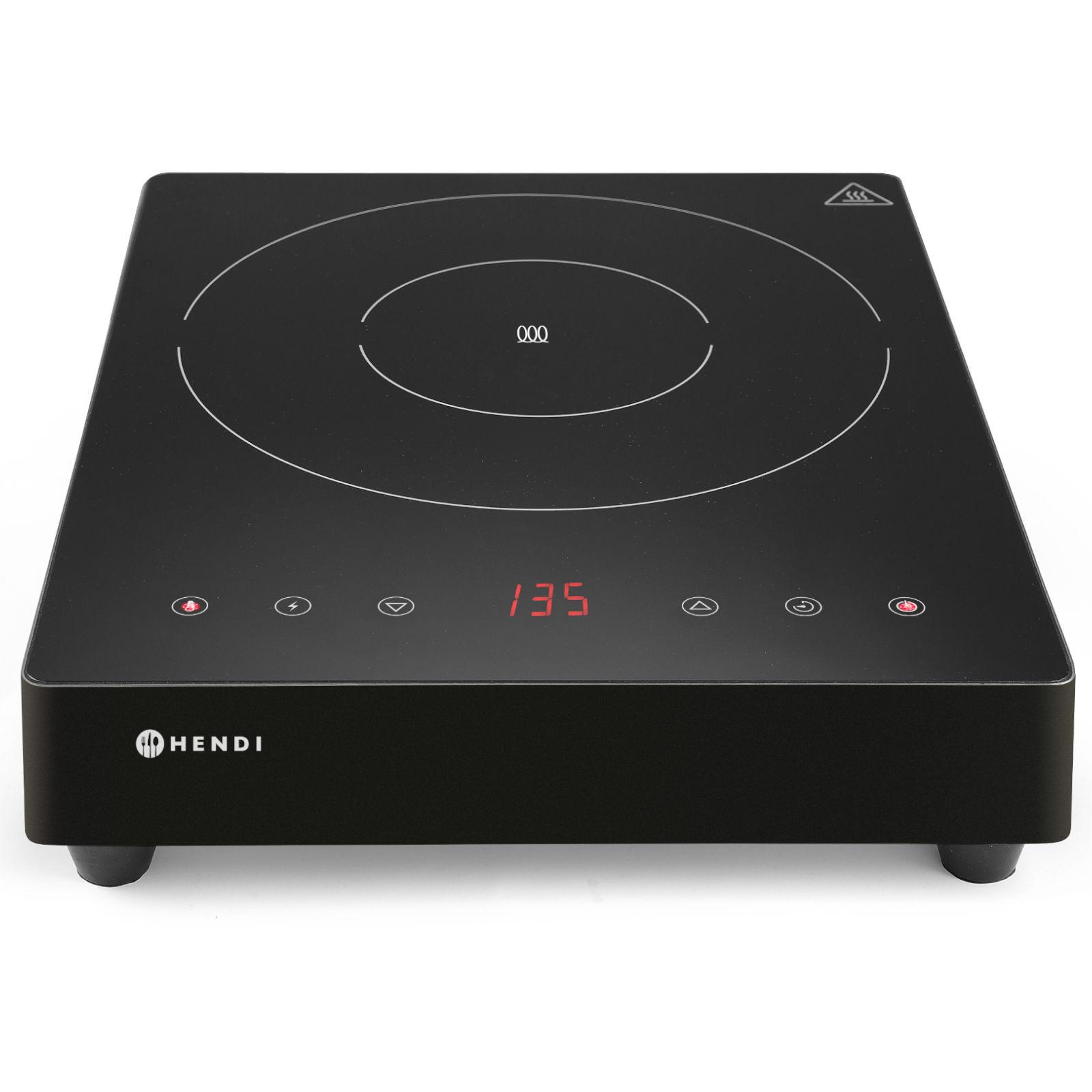 Přenosný indukční vařič s dotykovým panelem, 1 varná zóna, Black Line, průměr 28 cm, 3500 W, Hendi 239421