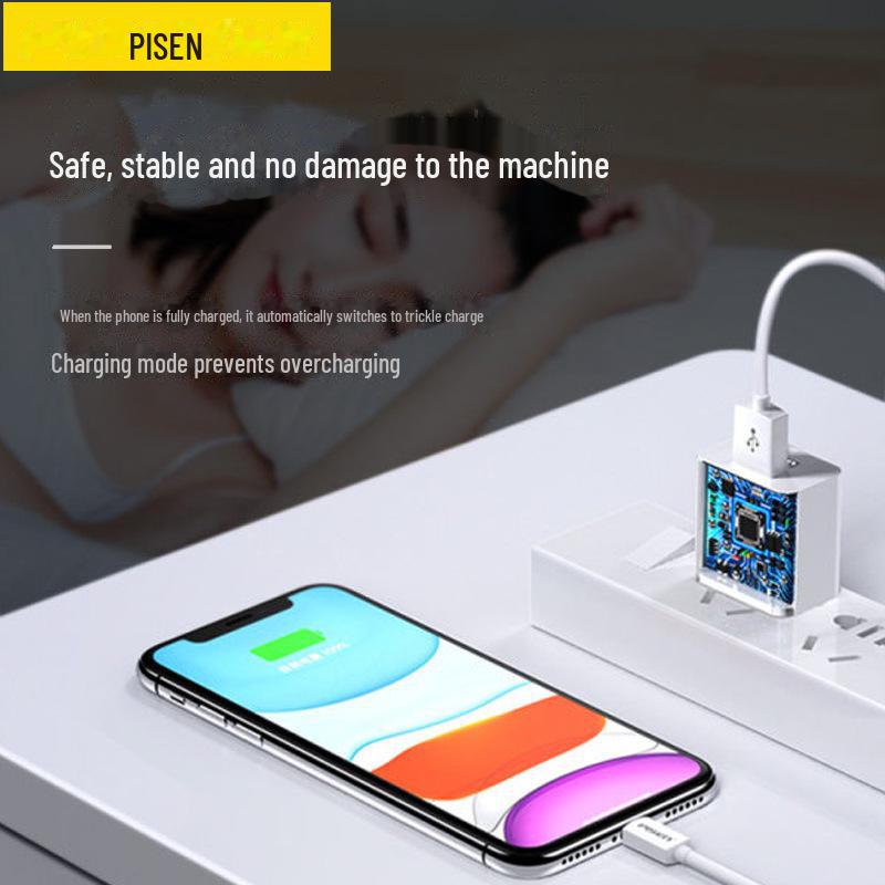PISEN Dual USB Fast Charger for Apple & Android Devices