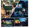 Portable Double-Pole Foldable Outdoor Projector Screen for Camping and Commercial Use