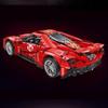 Technic GT Blue Red Super Car 1:8 Model Race Vehicle Building Blocks Bricks Childrens Kids Birthday Thanksgiving Gift