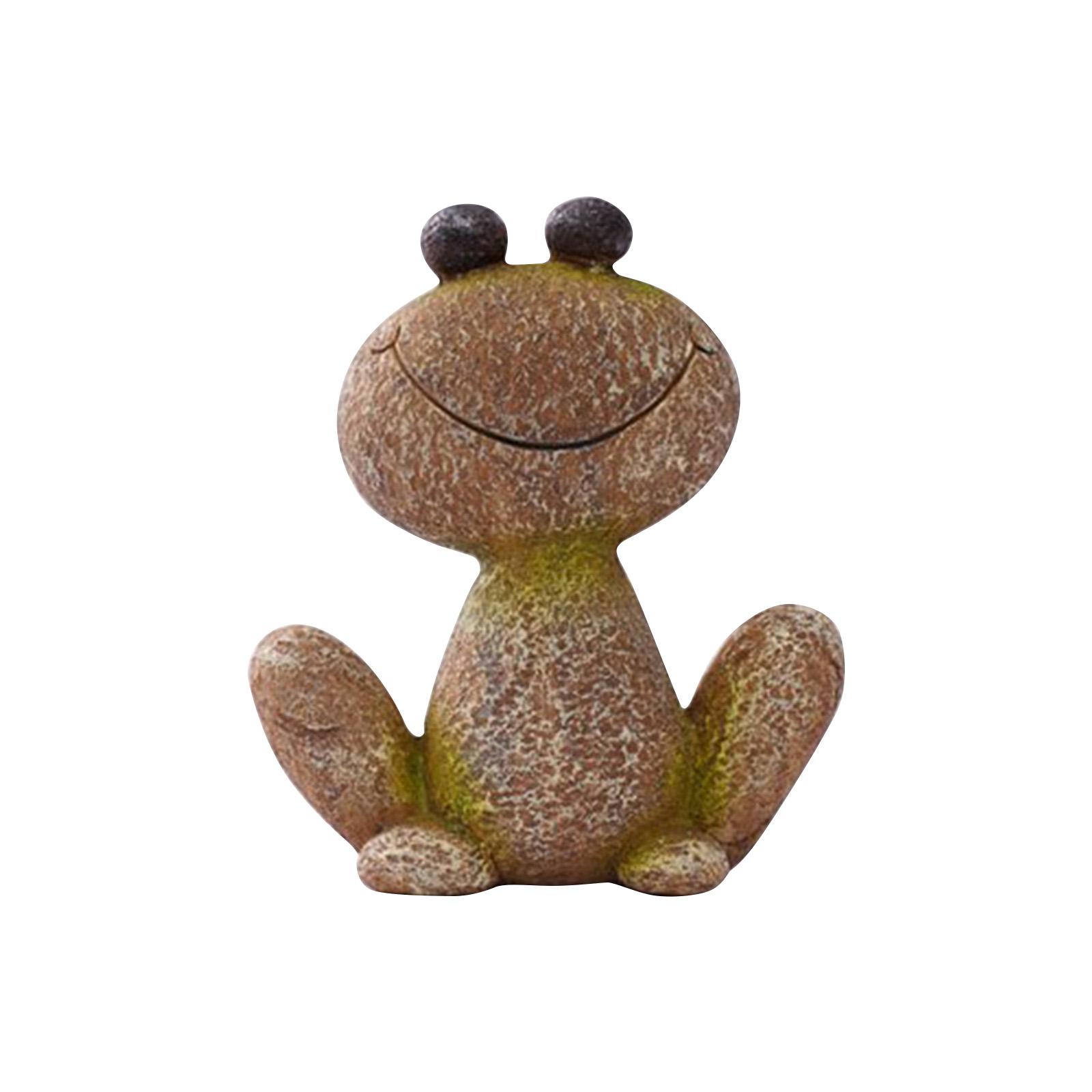 

Garden Statue Décor, Smiling Frogs Figurines Sculpture Yard Art Ornament, For Garden Patio Yard Balcony Front Porch Backyard Outdoor One Size