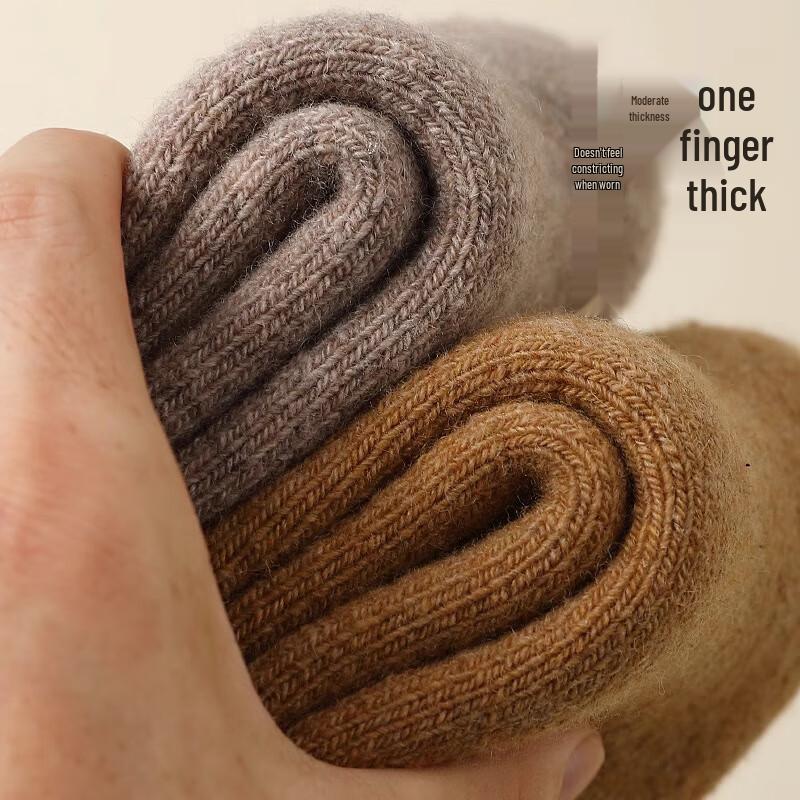 Langsha Men's Thick Wool Blend Winter Socks 4-Pair Pack