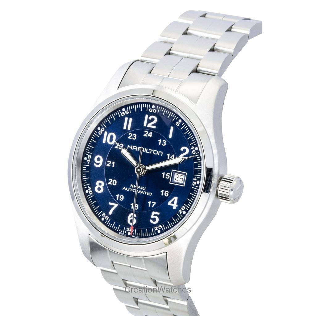 Hamilton Khaki Stainless Steel Blue Dial Automatic H70605140 100M Men's Watch