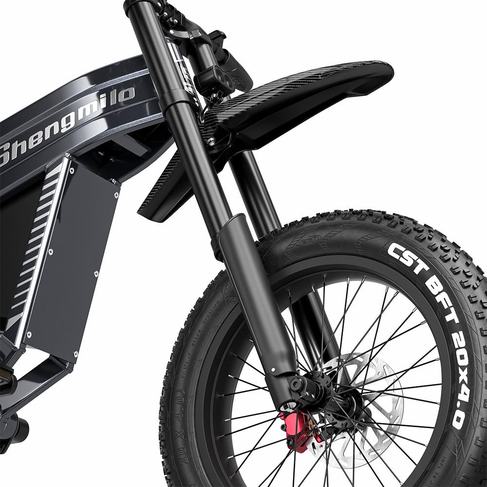 Bicicletta Elettrica Fuoristrada Shengmilo S900 Motore 1500W 20" Full Sospensioni Bicicletta Elettrica per Adulti 48V 30Ah Freni a Doppio Disco Carico Massimo 150Kg