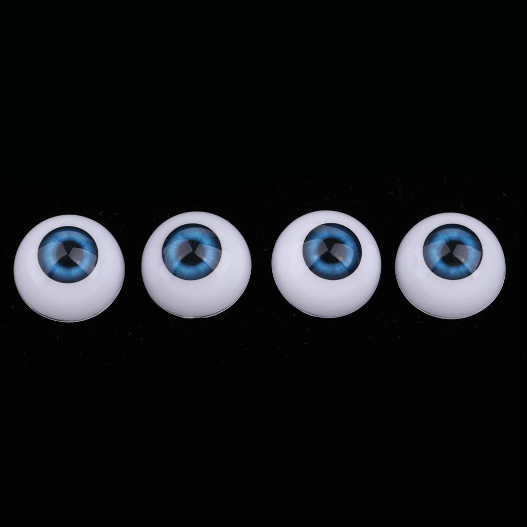 Acrylic Baby Doll Eyeballs Colored Eye Parts DIY Replacement Accessories for Dolls Making and Crafts