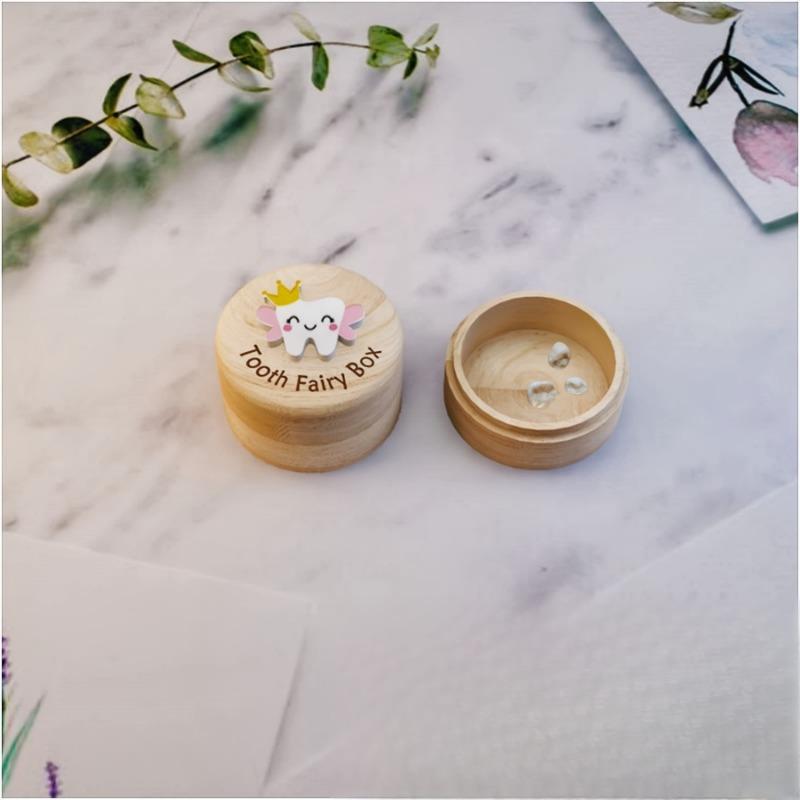 A Wooden Fairy Tooth Box, Designed for Storing Hair And Milk Teeth, Serves As a Keepsake, a Gift for Birth, And a Home Decoration