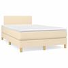 Maison Exclusive - Sommier à lattes de lit avec matelas Crème 120x200 cm Tissu