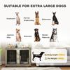 Indoor Dog Crate Furniture End Table With Soft Washable Cushion Lockable Front Door For Extra Large Dogs Grey