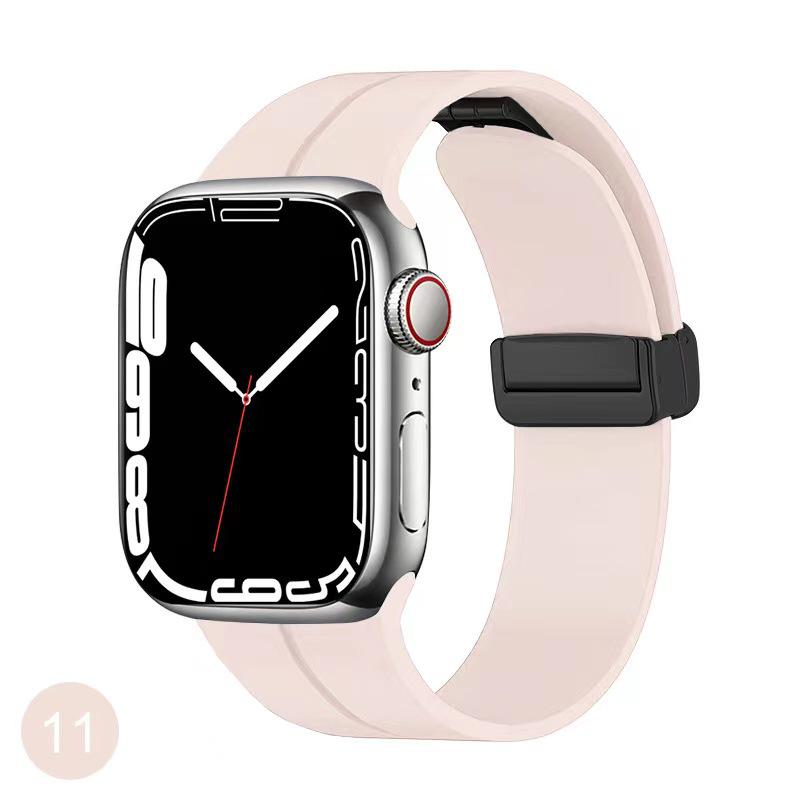 Magnetic Silicone Sport Band with Folding Buckle for iWatch/Apple Watch S10