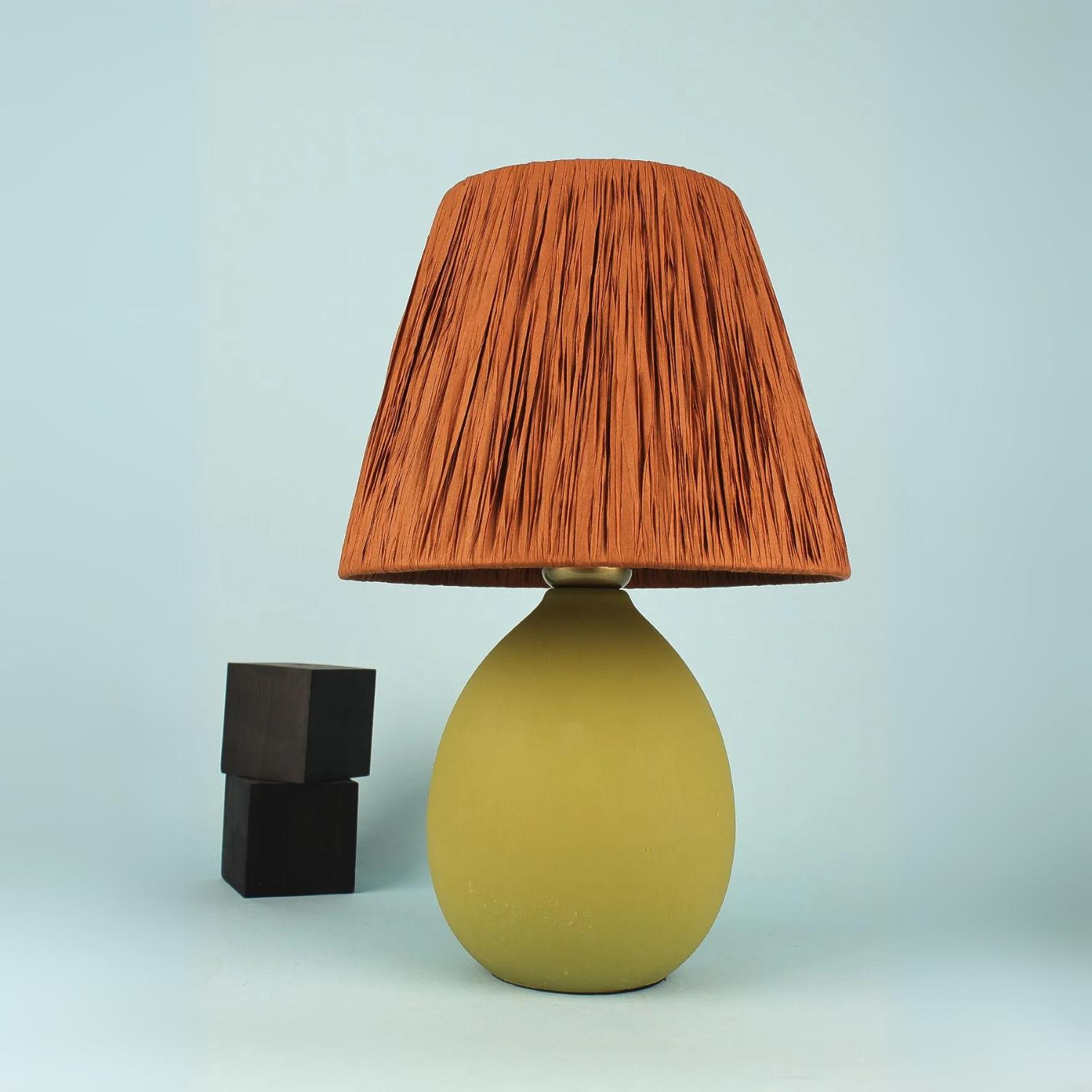 

Rond Handmade Ceramic Lampshade Brown-Pistachio Green 37 cm зелений/коричневий