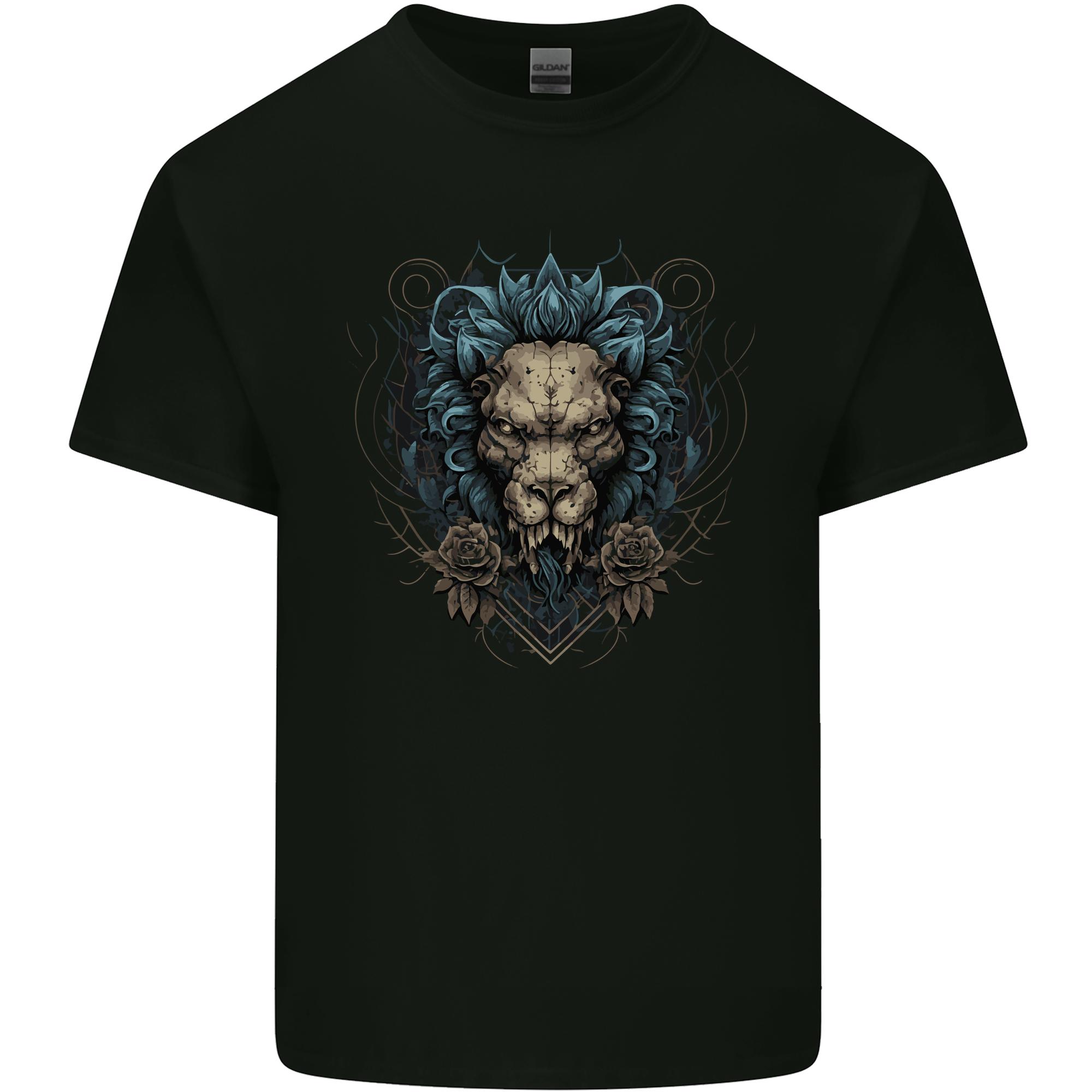 Devil Lion Skull Fantasy Demon Unisexs Light Cotton TShirt S