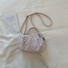 Fashion Wrinkled Cloud Bag Polka Dot PU Leather Crossbody Bag Stylish Small Shoulder Bag For Women Daily Use