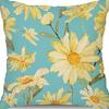 Small Daisy Flower Pillowcase New Striped Linen Home Fabric Sofa Pillowcase Light Luxury
