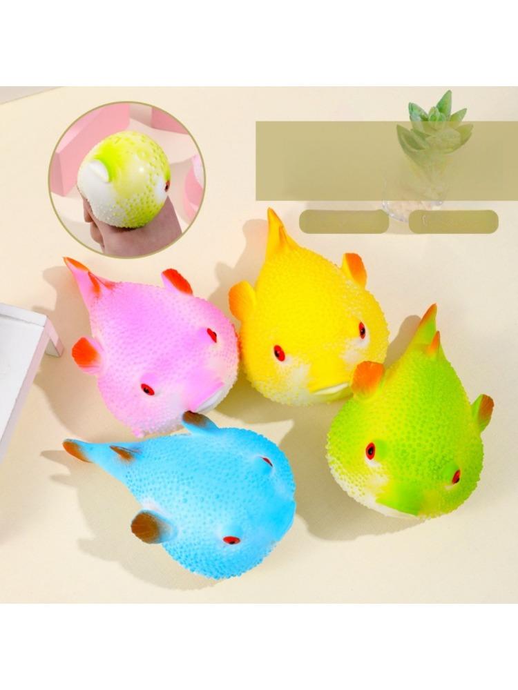 Inflatable Puffer Fish Squishy Rebound Toy Kids Gift Kindergarten Hand Squeeze Ball For Stress Relief