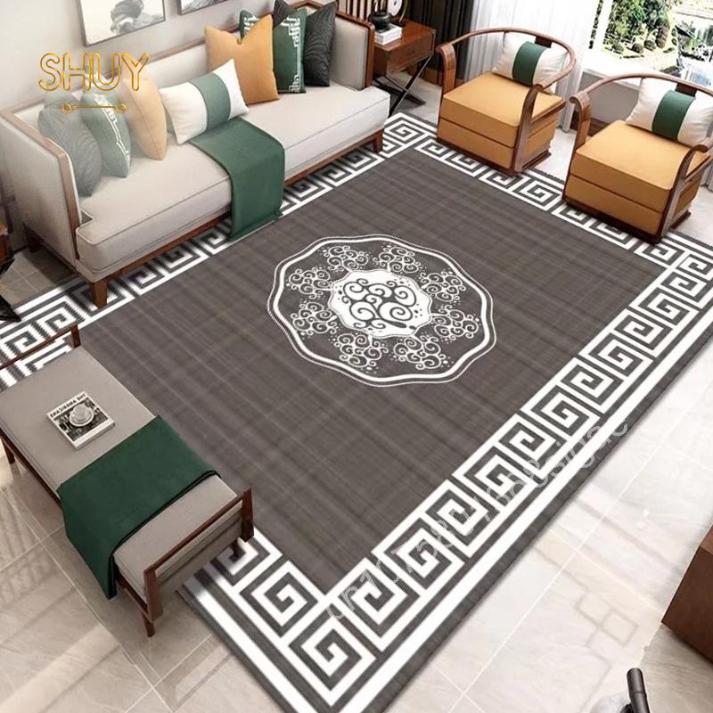 Vintage Neo Chinese Carpet 180x280cm Luxury Felt Rug Non-slip Living Room Decoration Aesthetic High Quality